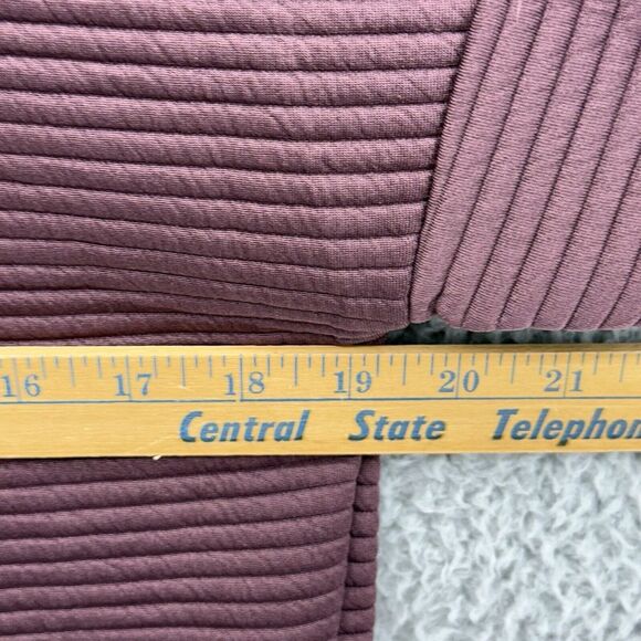 Mondetta Women's M Ribbed Burgundy Long Sleeve Crewneck‎ Stretch Sweatshirt - Picture 4 of 7